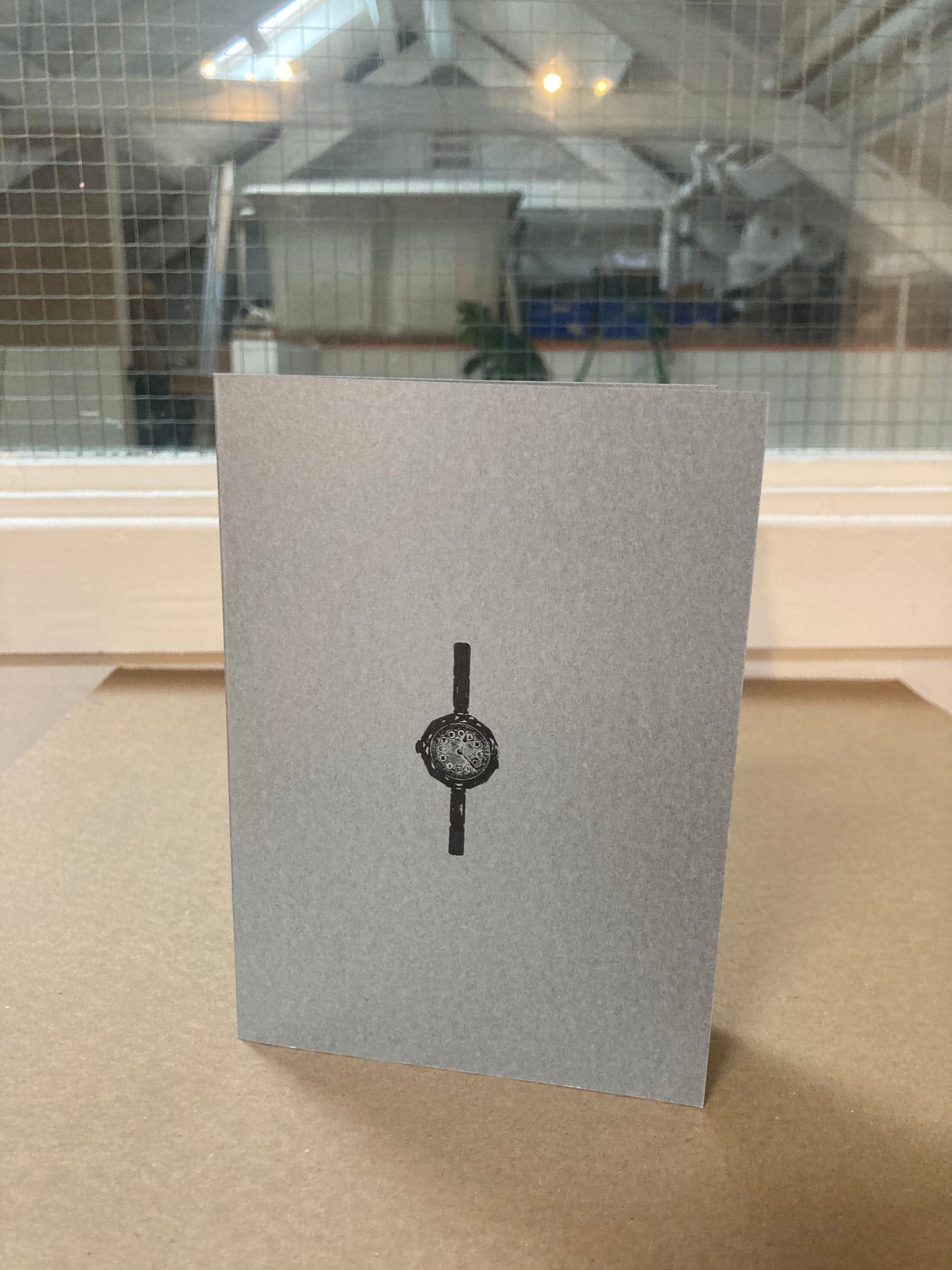 Letterpress Card - Watch