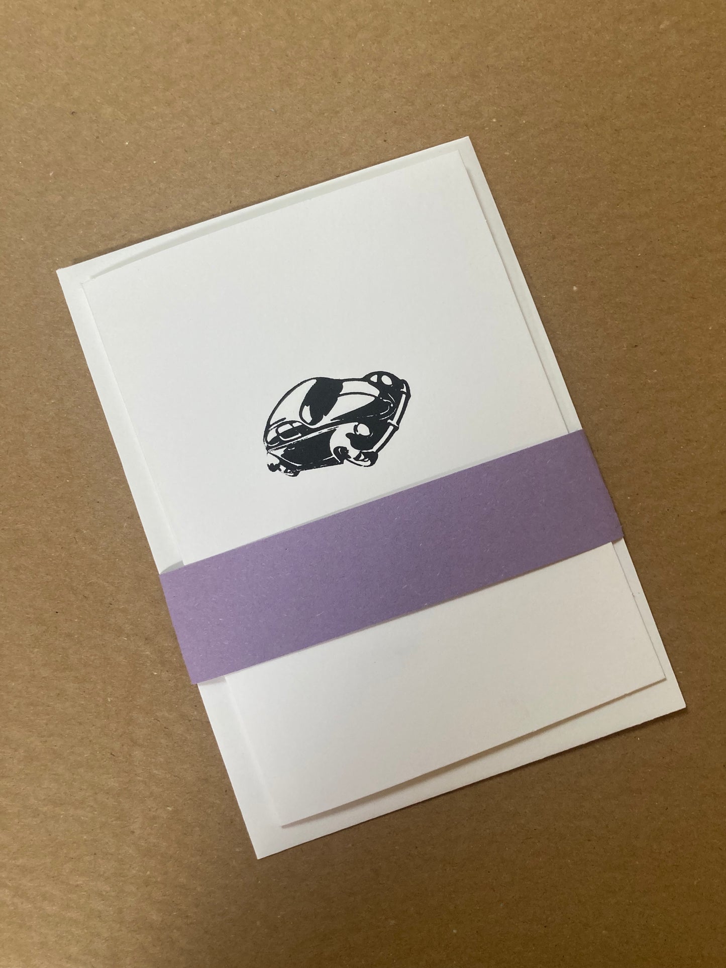 Letterpress Card - Car