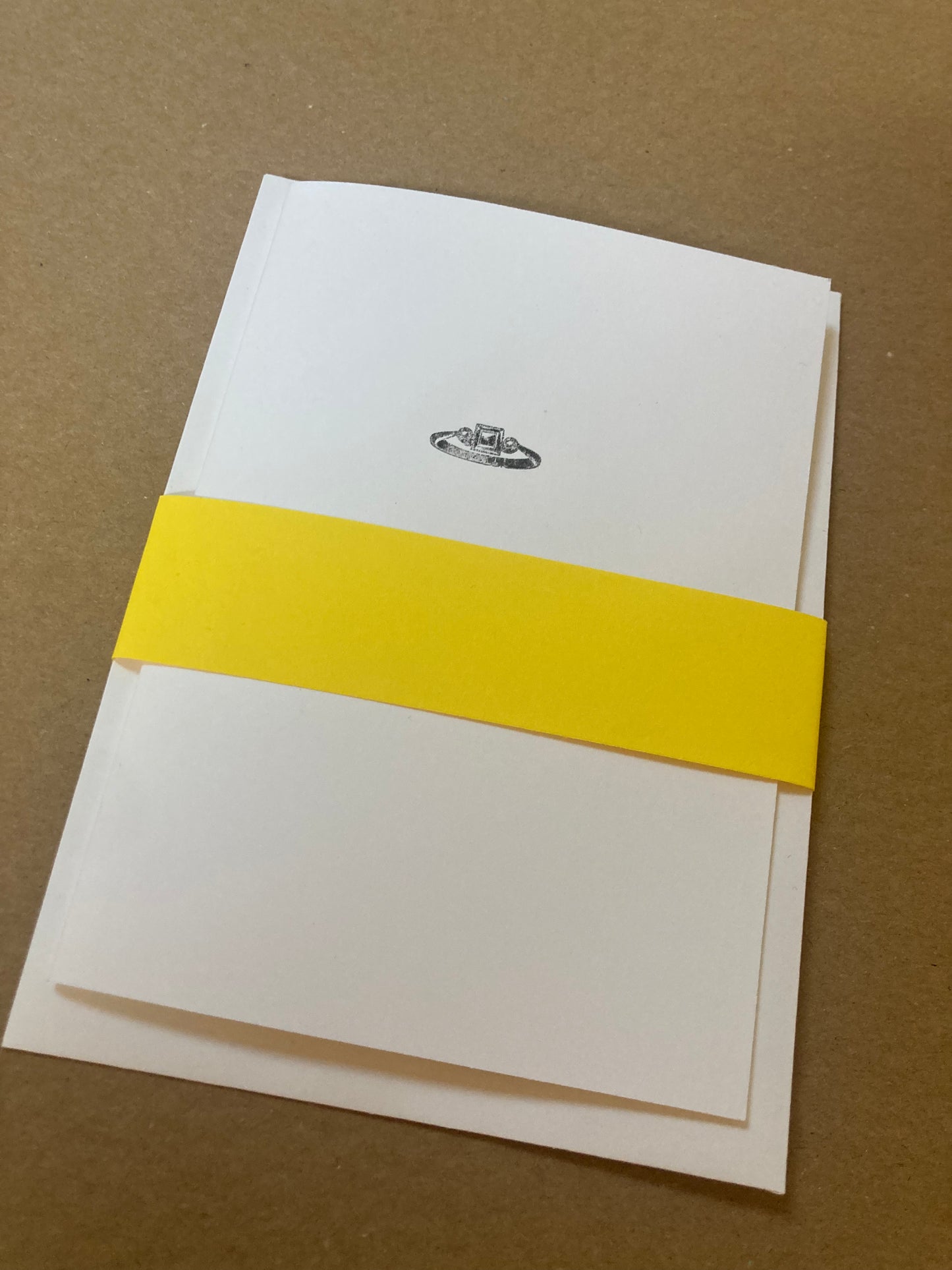 Letterpress Card - Ring
