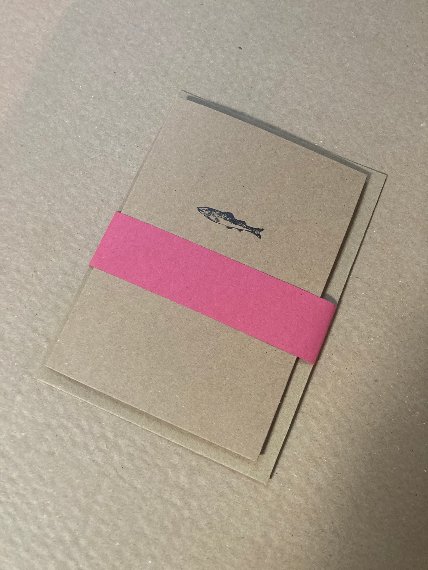 Letterpress Card - Fish