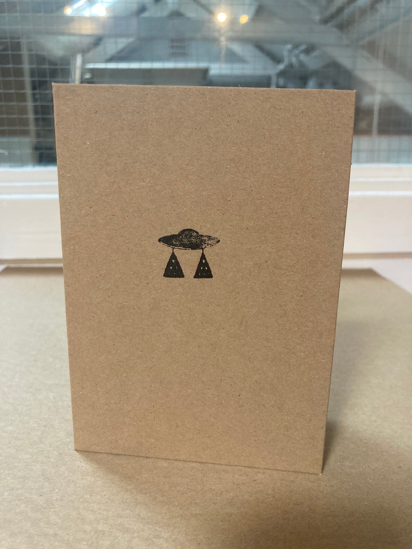 Letterpress Card - Spaceship